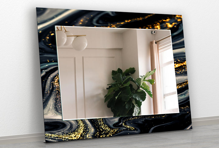 Golden Black & Silver Wall Mirror Large Wall Mirror
