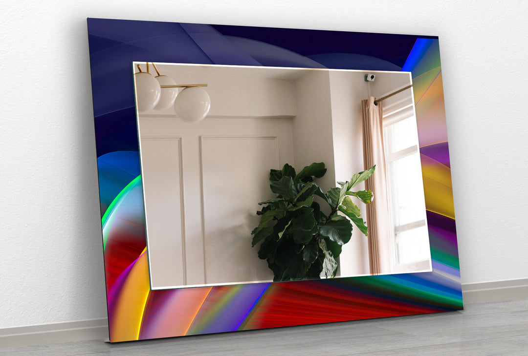 Abstract Lines Design Wall Mirror Entryway Wall Mirror
