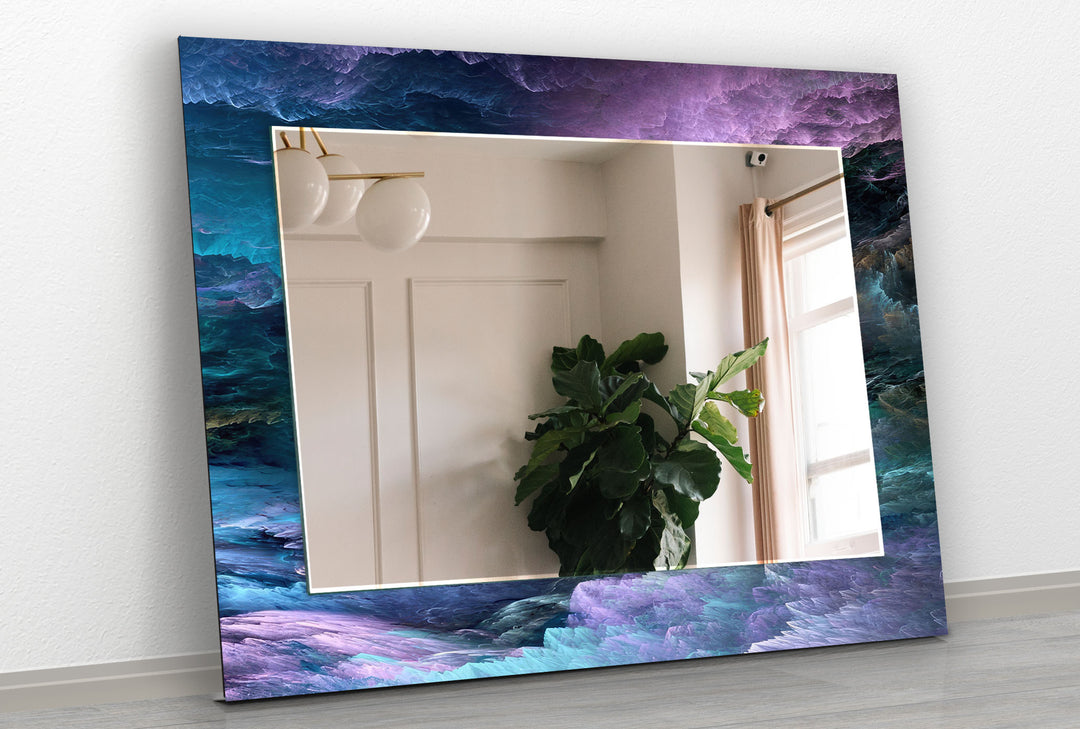 Blue & Purple Clouds Wall Mirror dining room mirror
