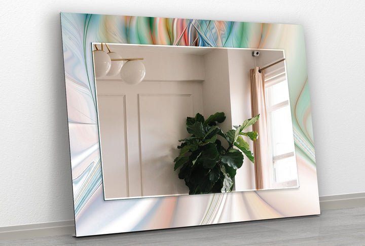 Colored Fractal Wall Mirrors large wall mirror
