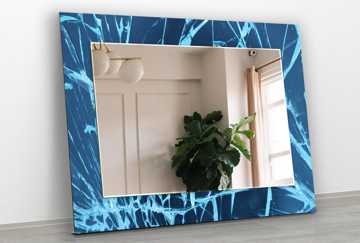 Blue Cracked Wall Mirrors led mirrors
