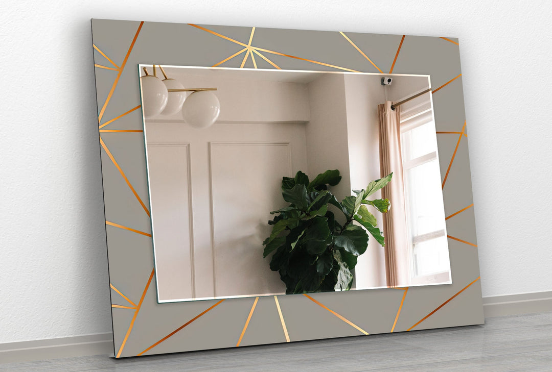 Silver & Gold Wall Mirror Square Wall Mirror
