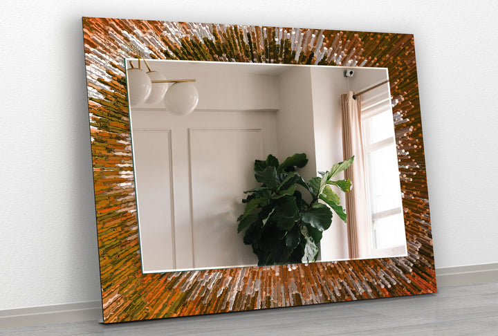 Brown Splash Wall Mirror