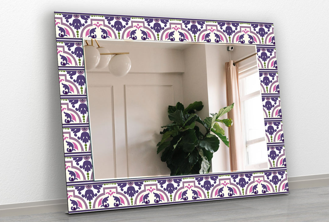 Mandala Pink and Blue Wall Mirrors Living Room Mirror
