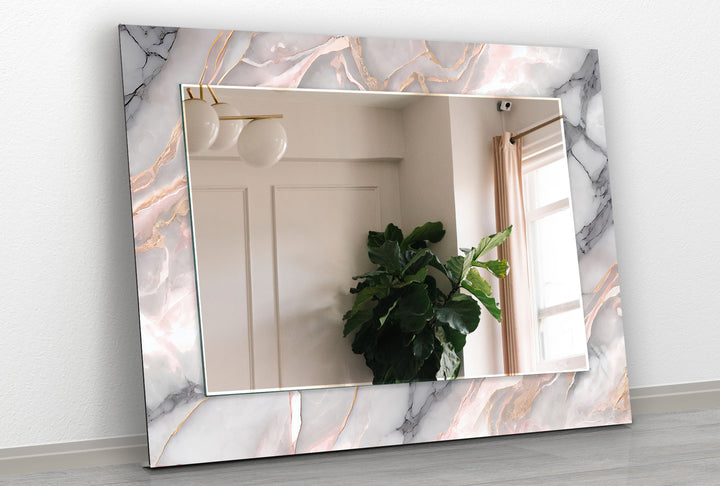 Gray Marble Design Wall Mirrors living room mirror
