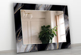 Black Gray Marble Wall Mirror