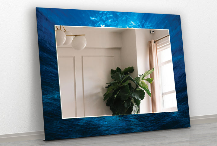 Dark Sea Blue Wall Mirror Square Mirror
