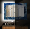 Abstract Round Tempered Glass Wall Mirror