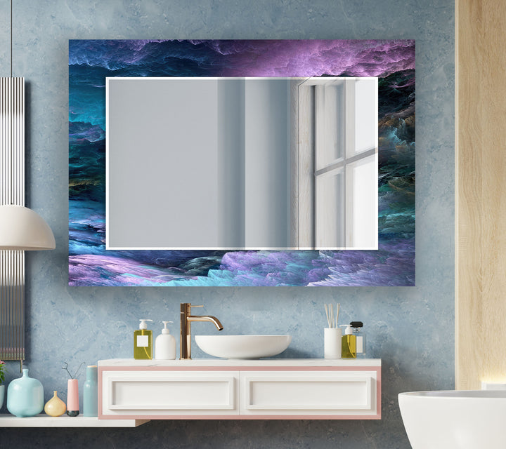 Blue & Purple Clouds Wall Mirror unique mirrors
