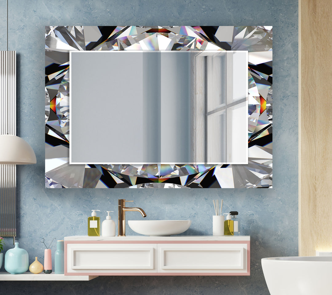 Shiny Diamond Wall Mirror Modern Wall Mirror
