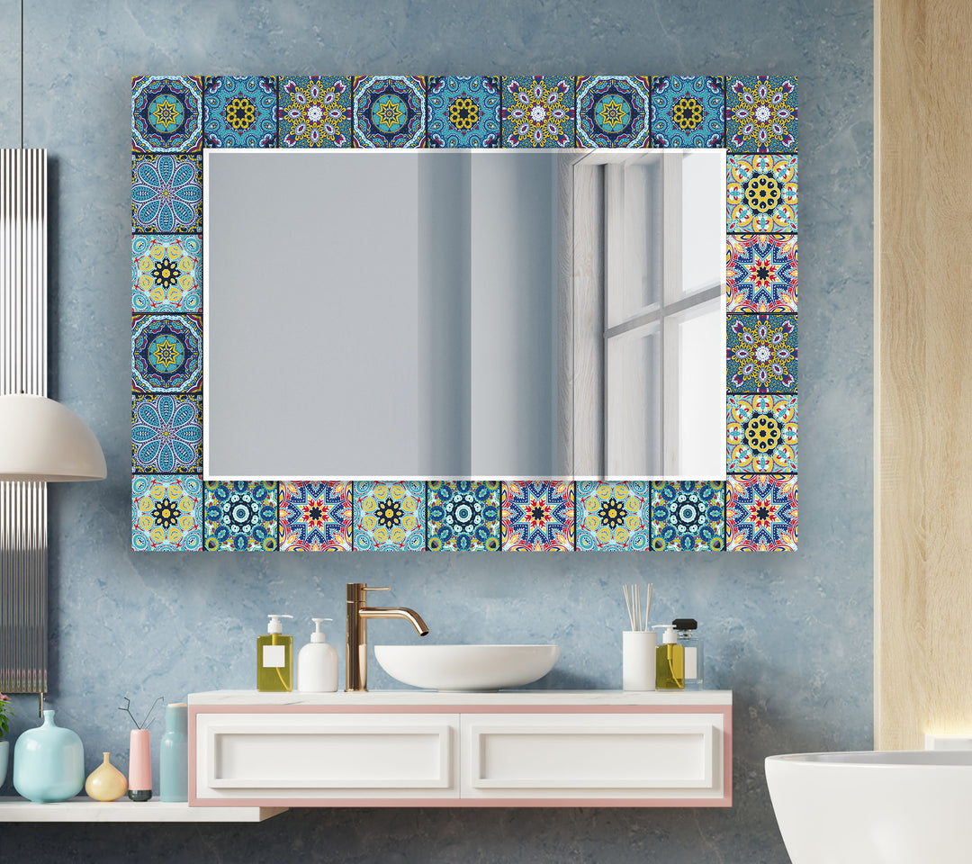 Mosaic Blue Design Wall Mirrors decorative mirrors   
