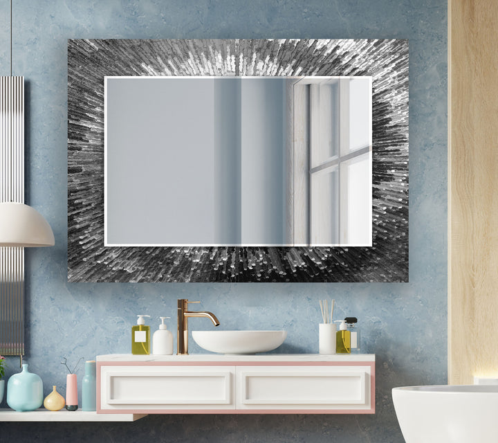 Black Splash Wall Mirrors Marble Mirror
