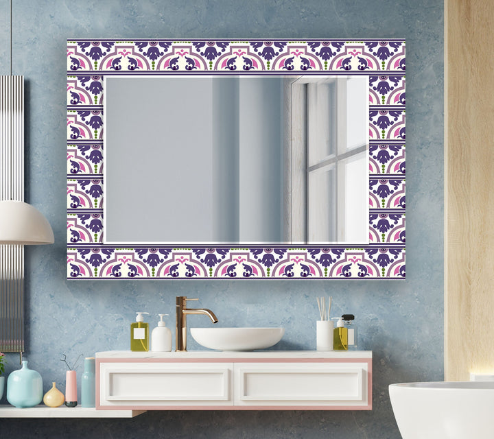 Mandala Pink and Blue Wall Mirrors Huge Wall Mirror
