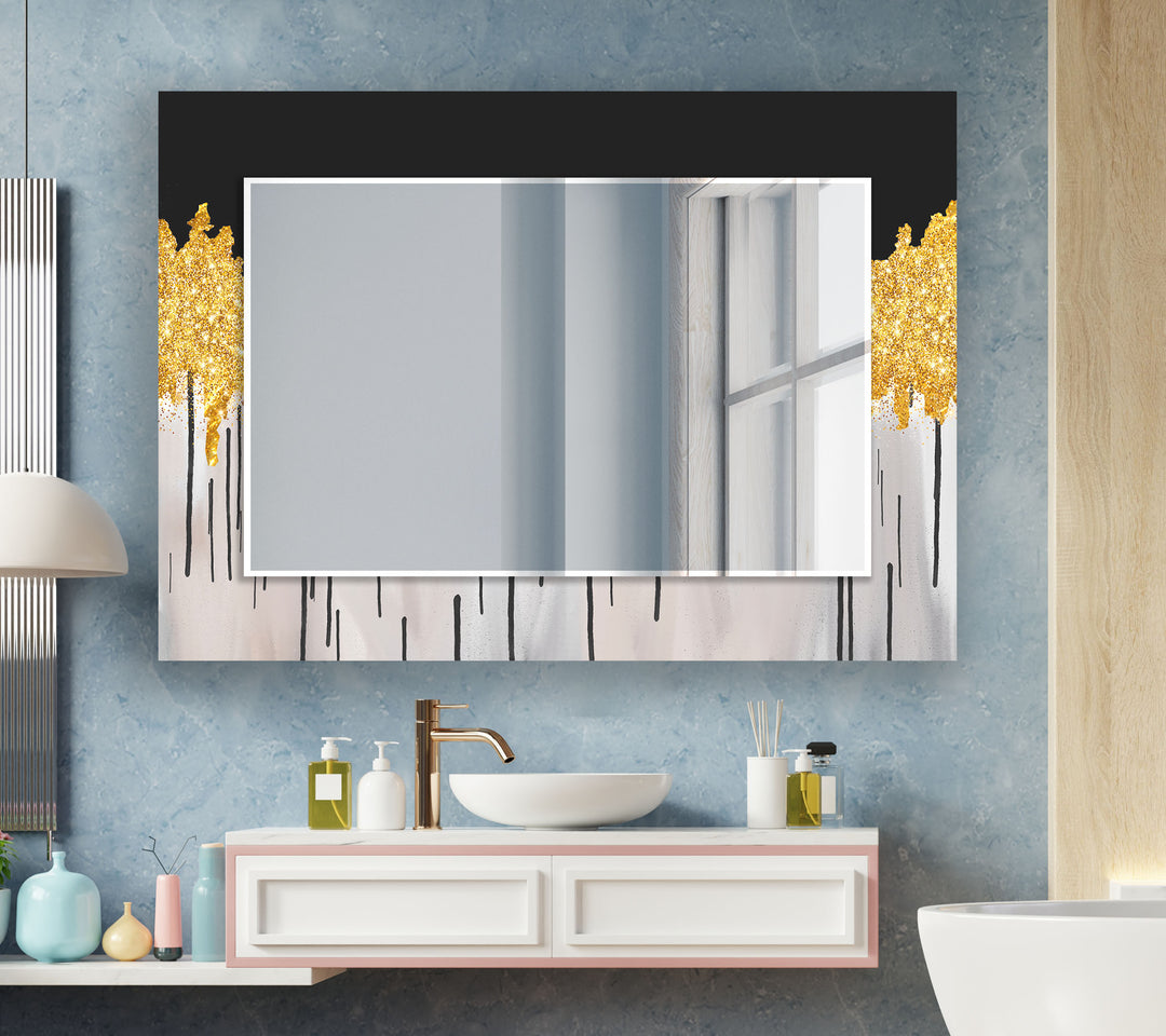 Black & Gold Wall Mirror Huge Wall Mirror
