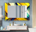 Stained Yellow Wall Mirror Huge Wall Mirror
