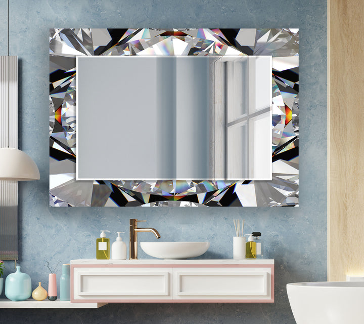 Diamond Wall Mirror Entryway Wall Mirror
