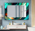 Stained Tempered Glass Wall Mirror