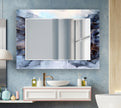 Abstract Tempered Glass Wall Mirror