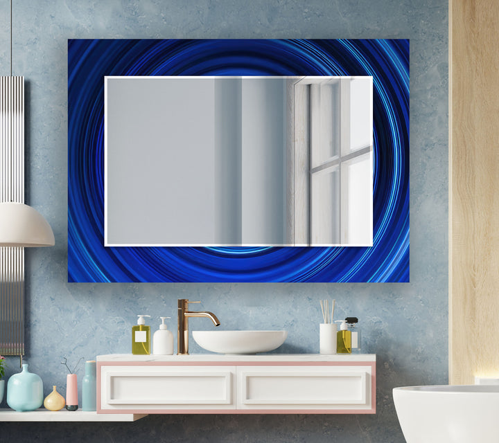 Blue Wall Mirror gold floor mirror
