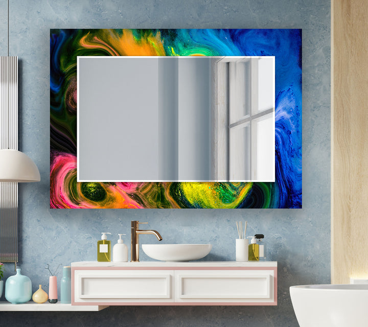 Colorful Splash Wall Mirrors Small Wall Mirror
