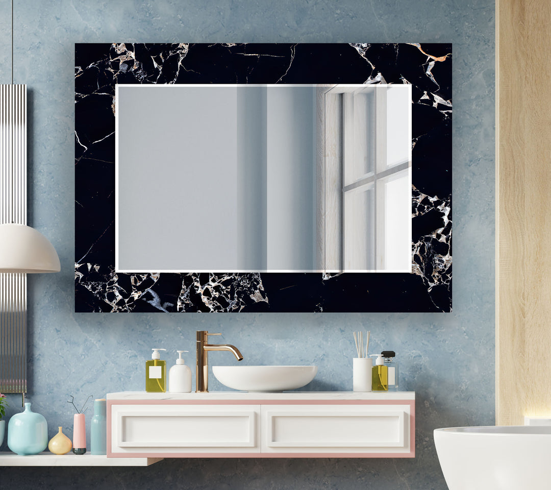 Granite Design Black Marble Wall Mirror Modern Wall Mirror
