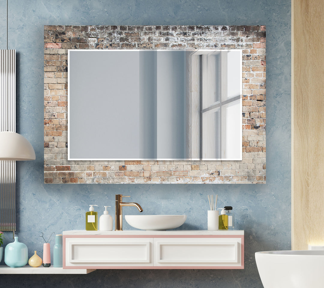 Brick Design Wall Mirror Mosaic Wall Mirror
