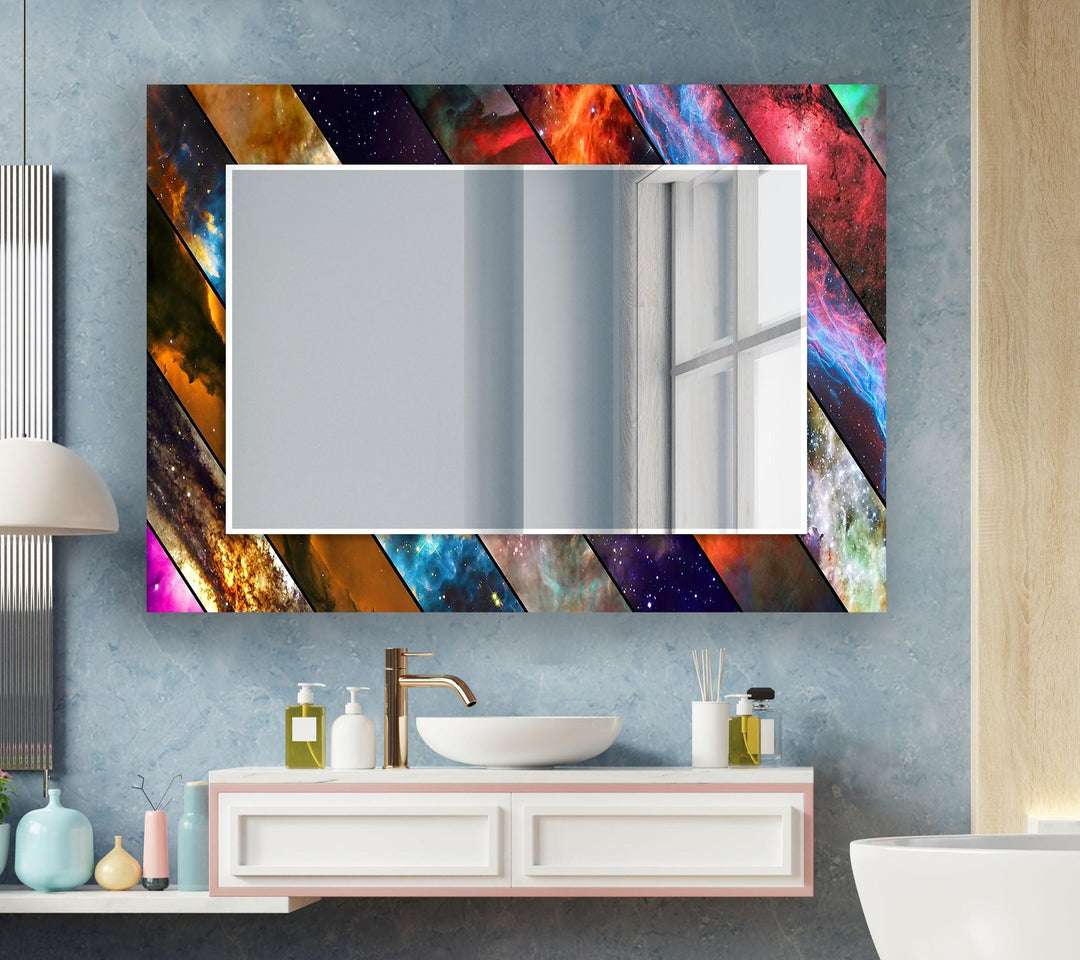 Colored Space Wall Mirrors Mosaic Wall Mirror
