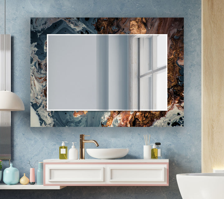 Copper Wall Mirror Long Wall Mirror
