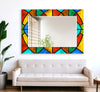 Stained Tempered Glass Wall Mirror