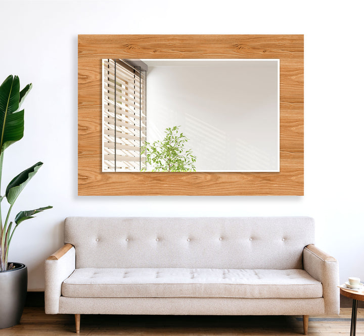 Wooden Round Wall Mirror large mirror
