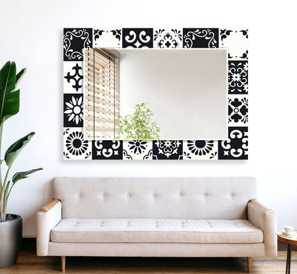 Mosaic Tempered Glass Wall Mirror