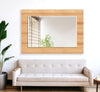 Wood Pattern Tempered Glass Wall Mirror