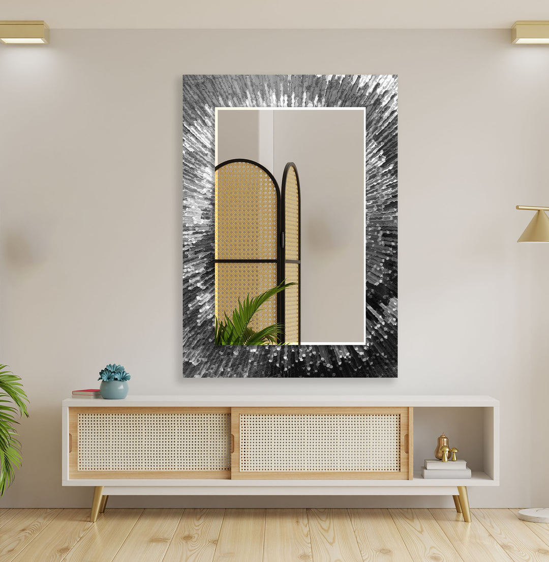 Silver and Black Splash Wall Mirror Gold Wall Mirror
