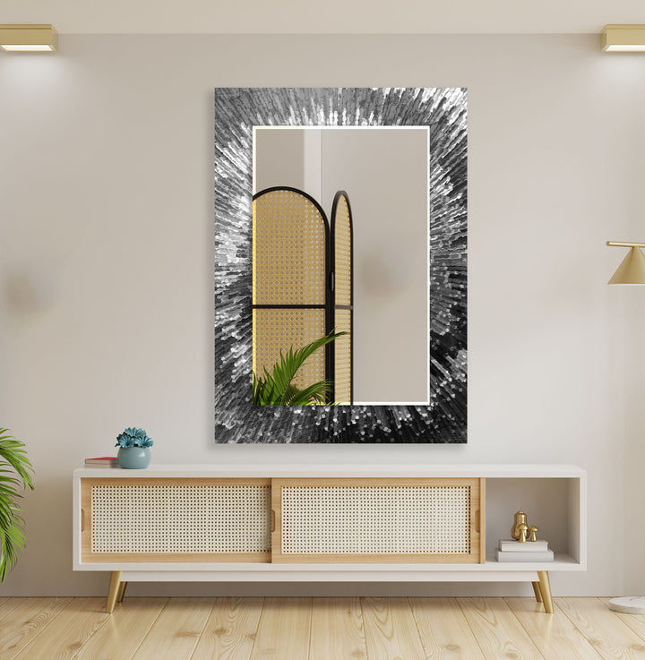 Silver and Black Splash Wall Mirror Gold Wall Mirror
