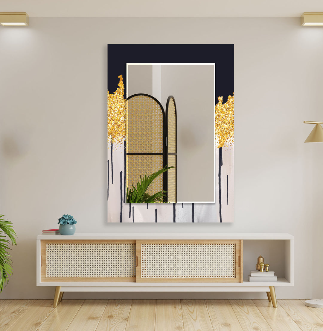 Black & Gold Wall Mirror Bedroom Mirror
