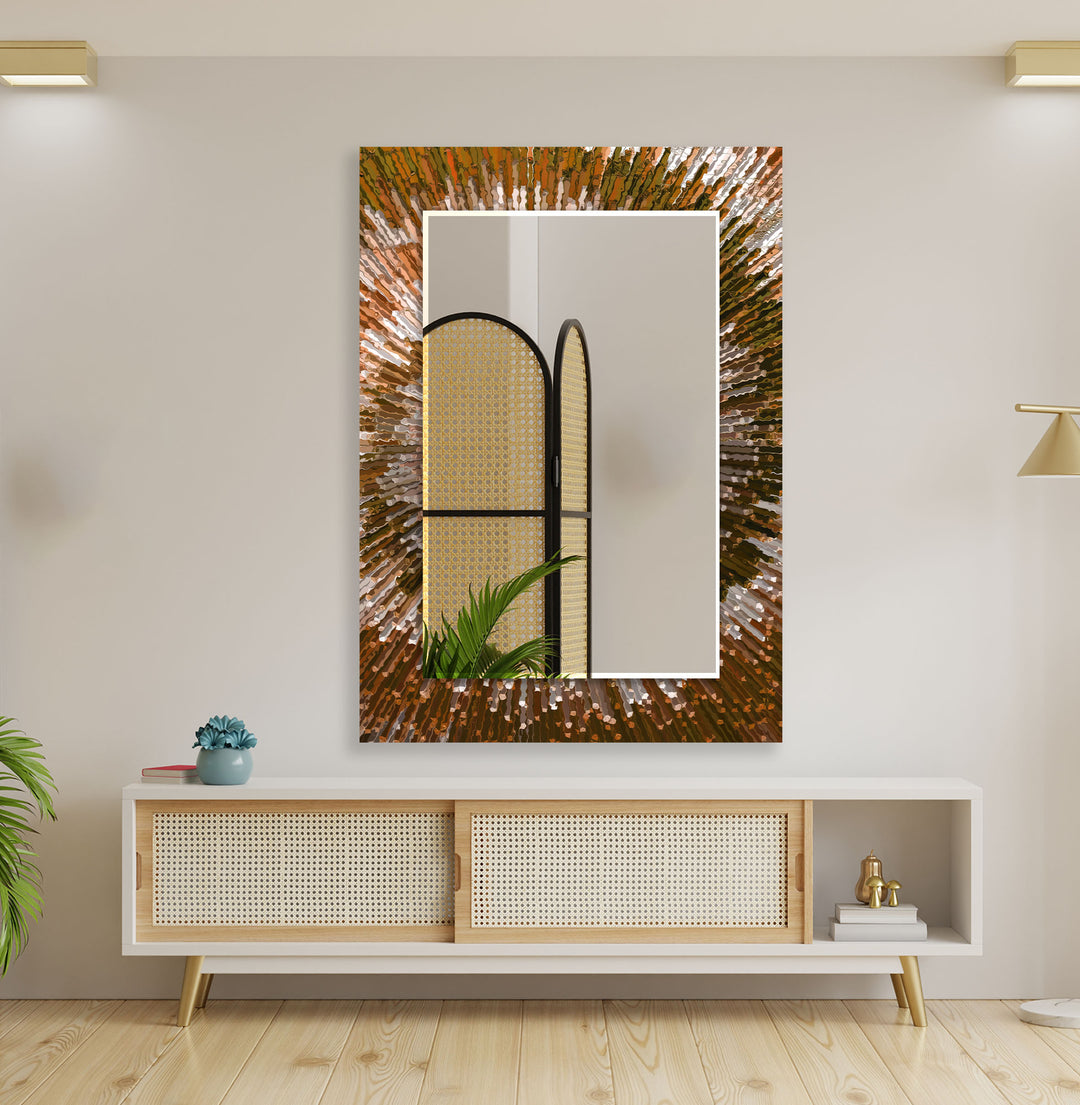 Orange Splash Wall Mirror big mirror
