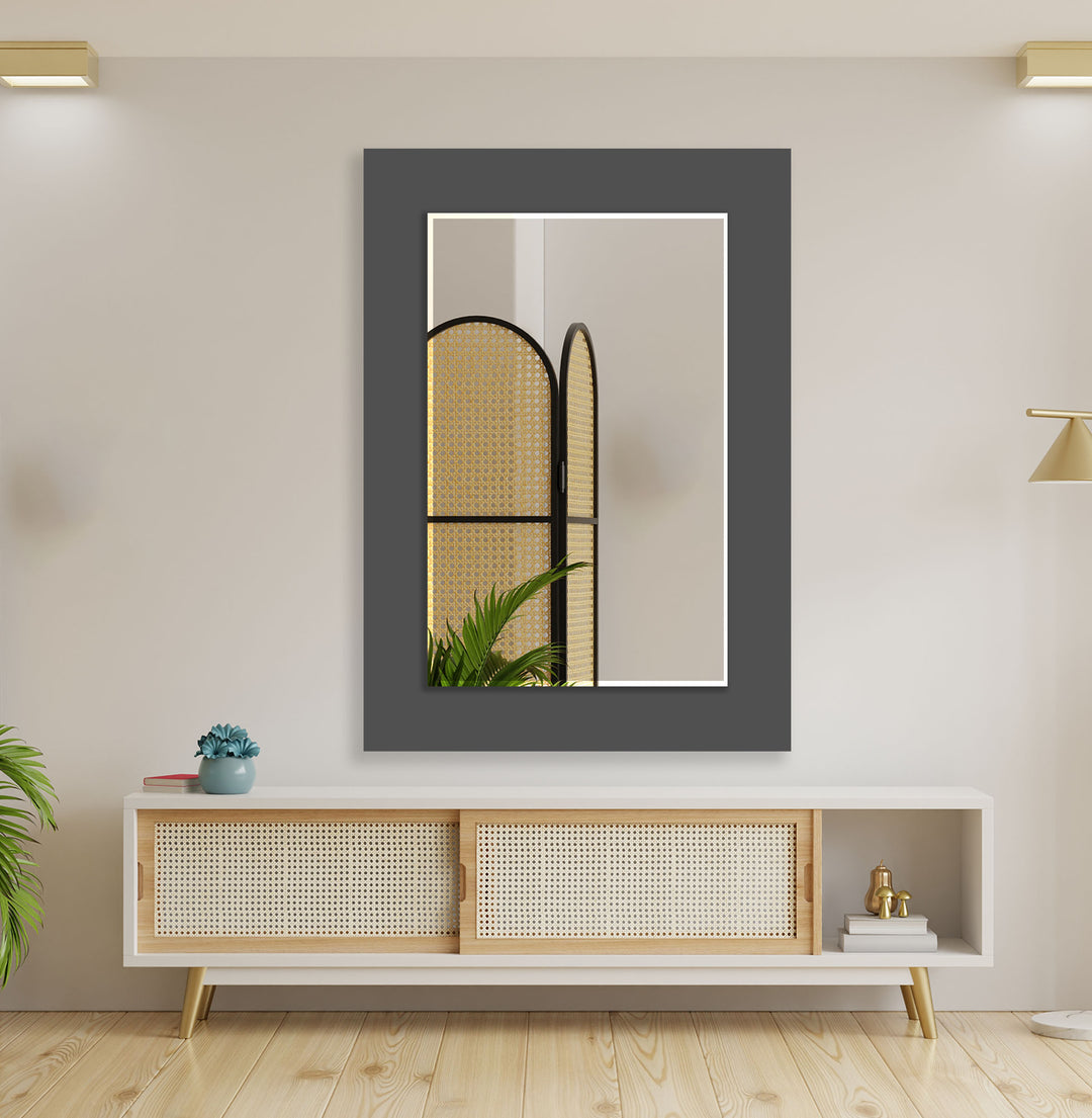 Dark Gray Wall Mirror Small Mirror
