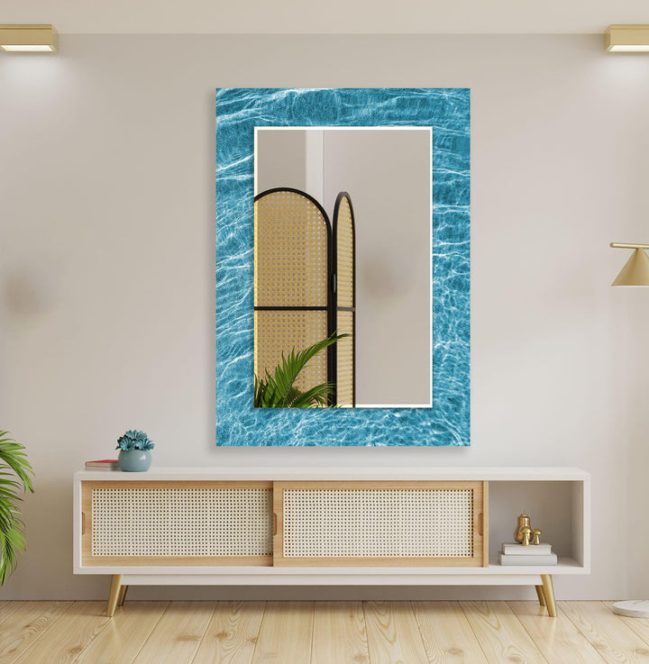 Blue Sea Waves Wall Mirrors big mirror
