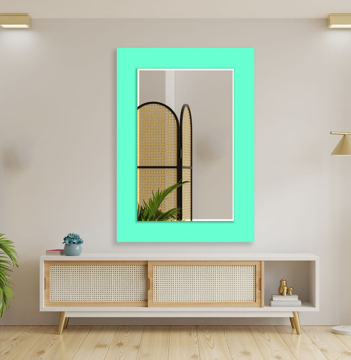 Vivid Light Green Wall Mirror Green Mirror	
