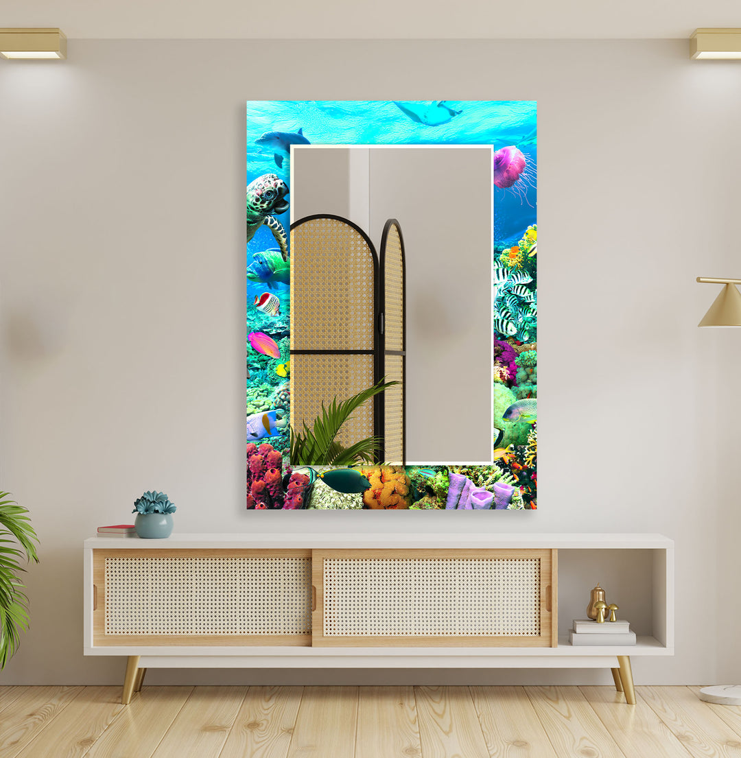 Aquarium Wall Mirror Mosaic Wall Mirror
