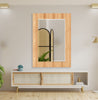 Wood Pattern Tempered Glass Wall Mirror