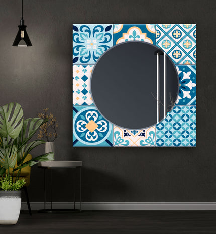 Mosaic Tempered Glass Wall Mirror