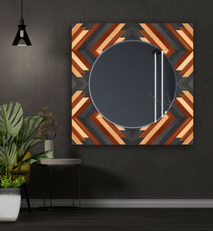 Beige & Brown Design Wall Mirror modern mirror
