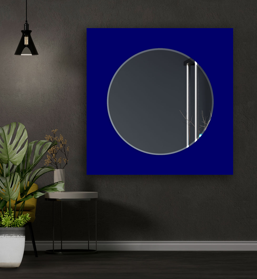 Abstract Blue Wall Mirror biggest wall mirror
