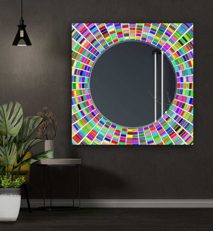 Stained 3D Colored Wall Mirror full body mirror
