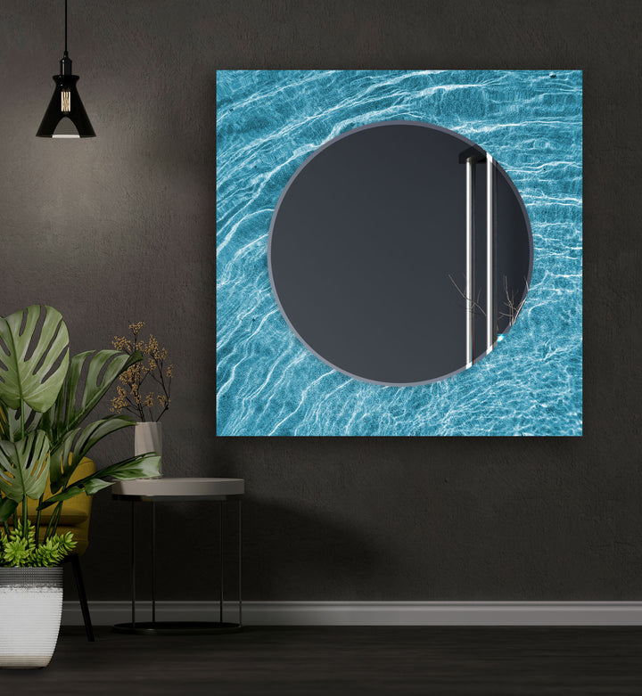 Blue Sea Waves Wall Mirrors floor mirror
