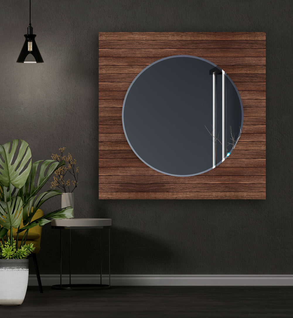 Dark Wooden Wall Mirror big mirror
