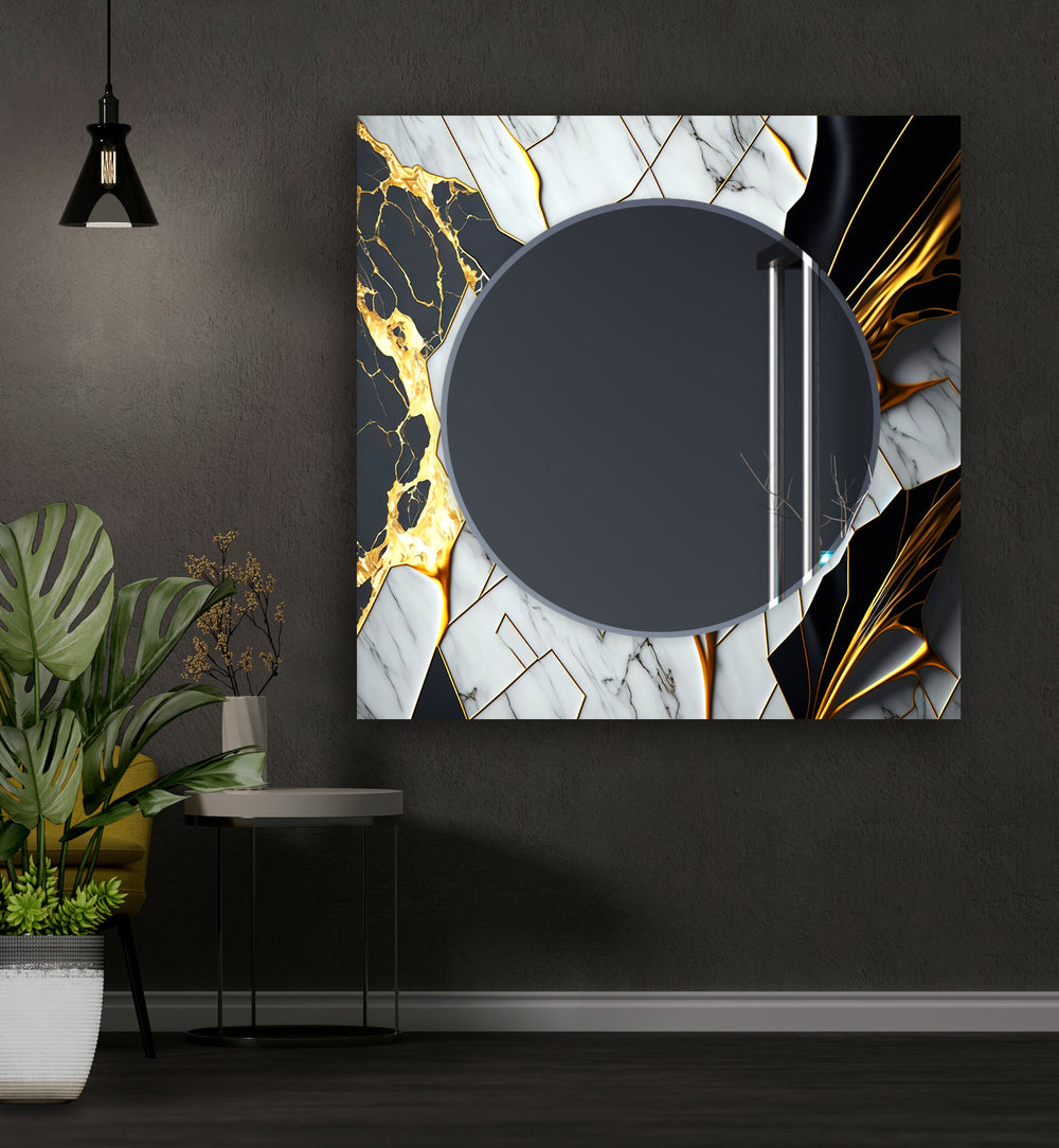 White & Black Gold Wall Mirror Red Wall Mirror
