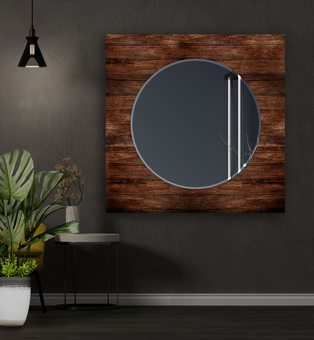 Brown Wood Wall Mirrors big mirror for living room
