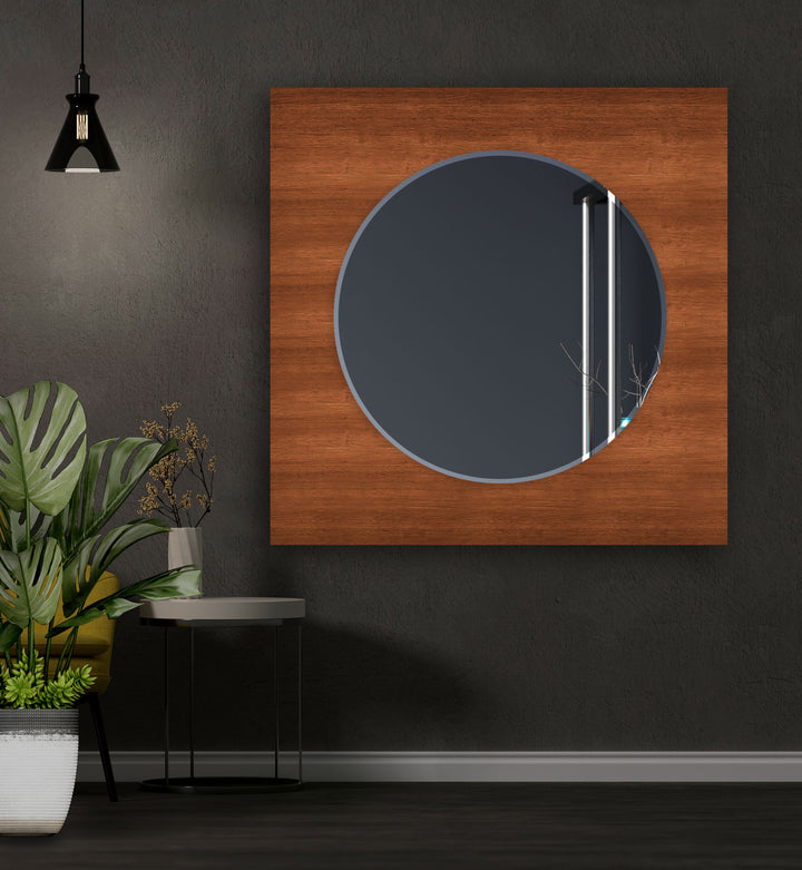 Wood Patter Long Wall Mirror mirror art
